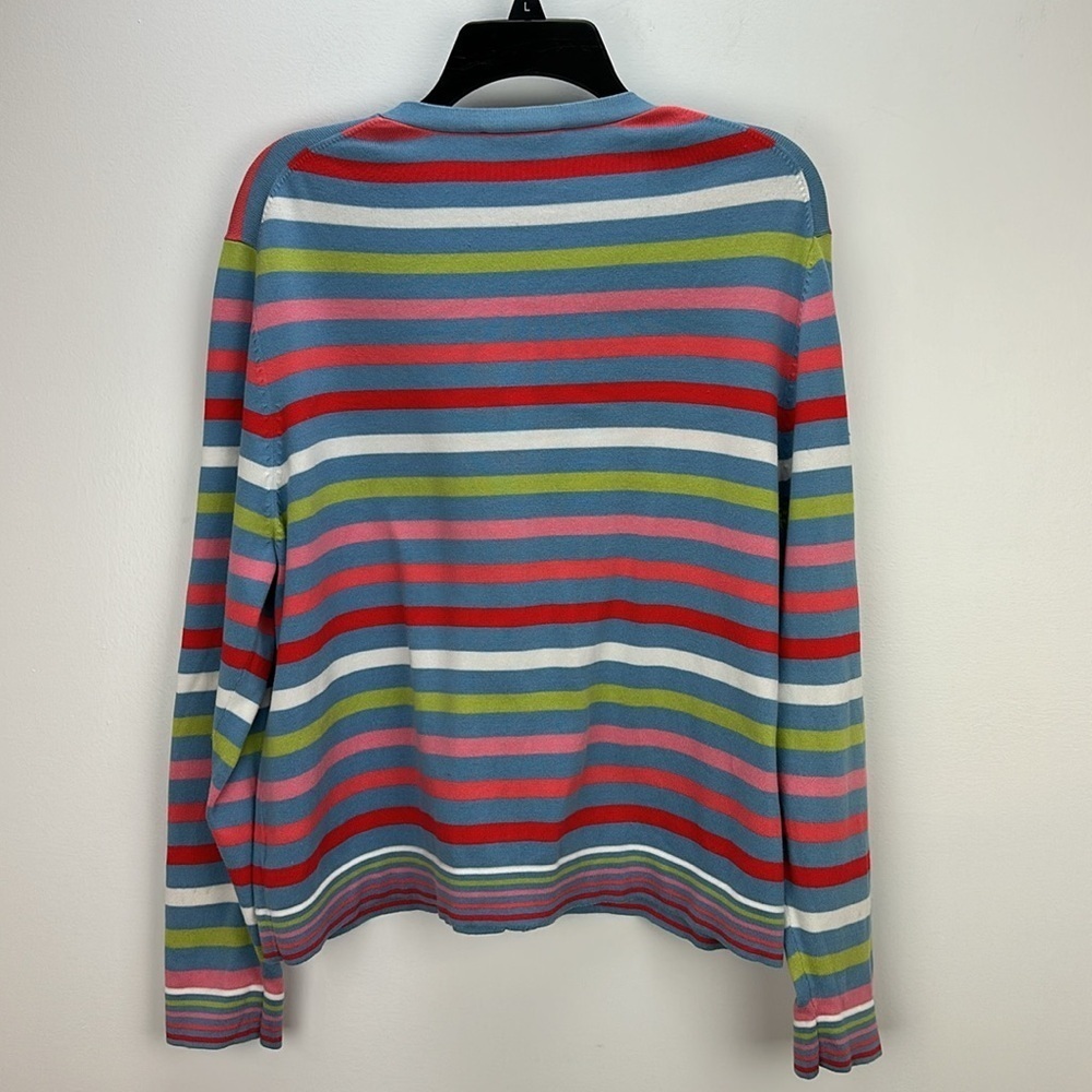 Pendleton Striped Multi Color Lightweight Button … - image 2